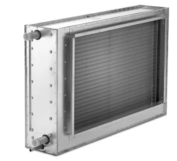 Kanalmonterat oisolerat kylvattenbatteri (CW) konfigurerbart